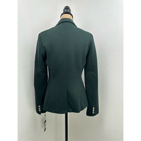 Tommy Hilfiger Women’s Green Long Sleeve Single-Button French Terry Blazer Jacke - Picture 3 of 16